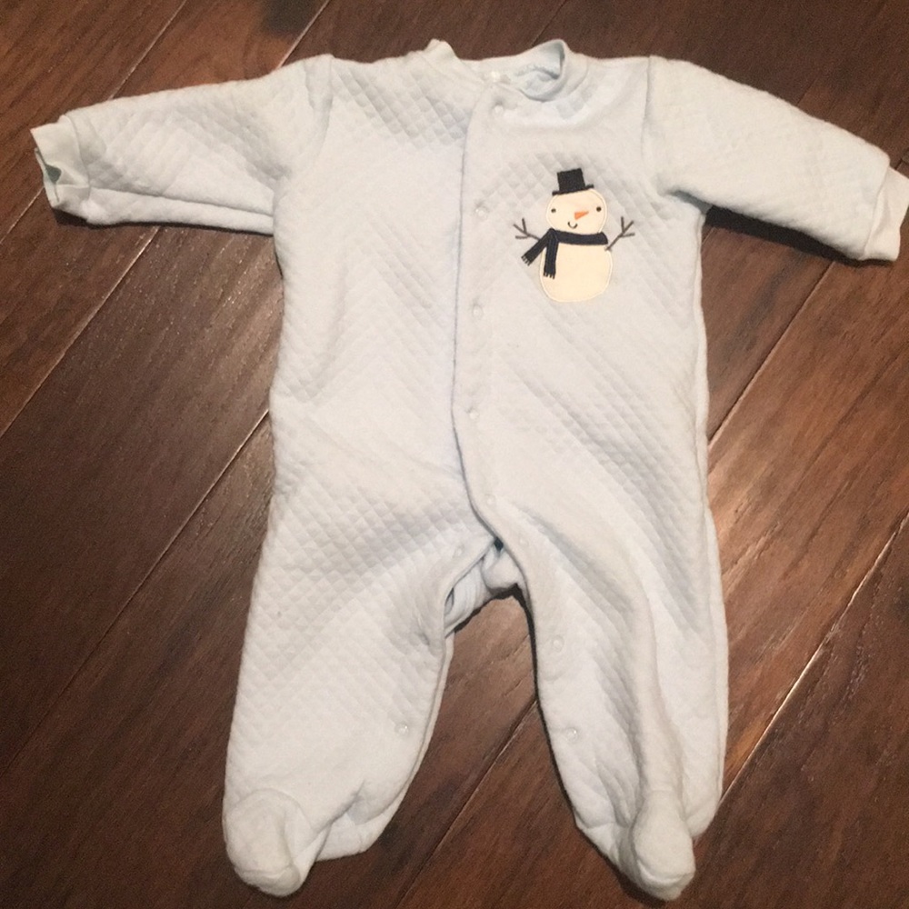 Chick pea 6-9m blue button up